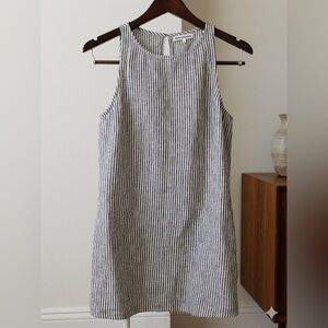 Reformation Sleeveless Striped Shift Dress - Navy & White Size 2